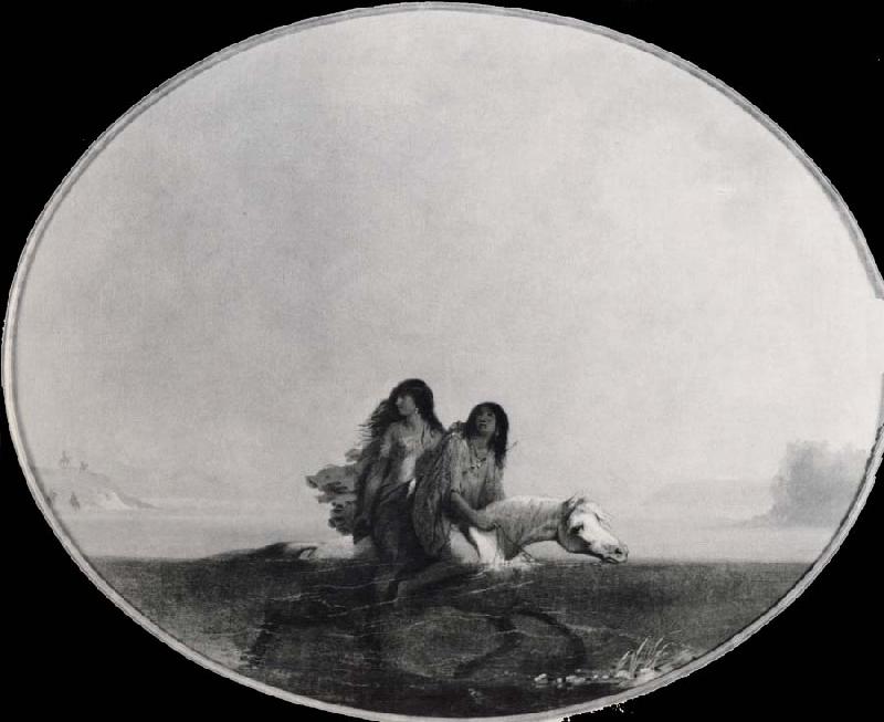 Miller, Alfred Jacob Indian Elopemetn oil painting image